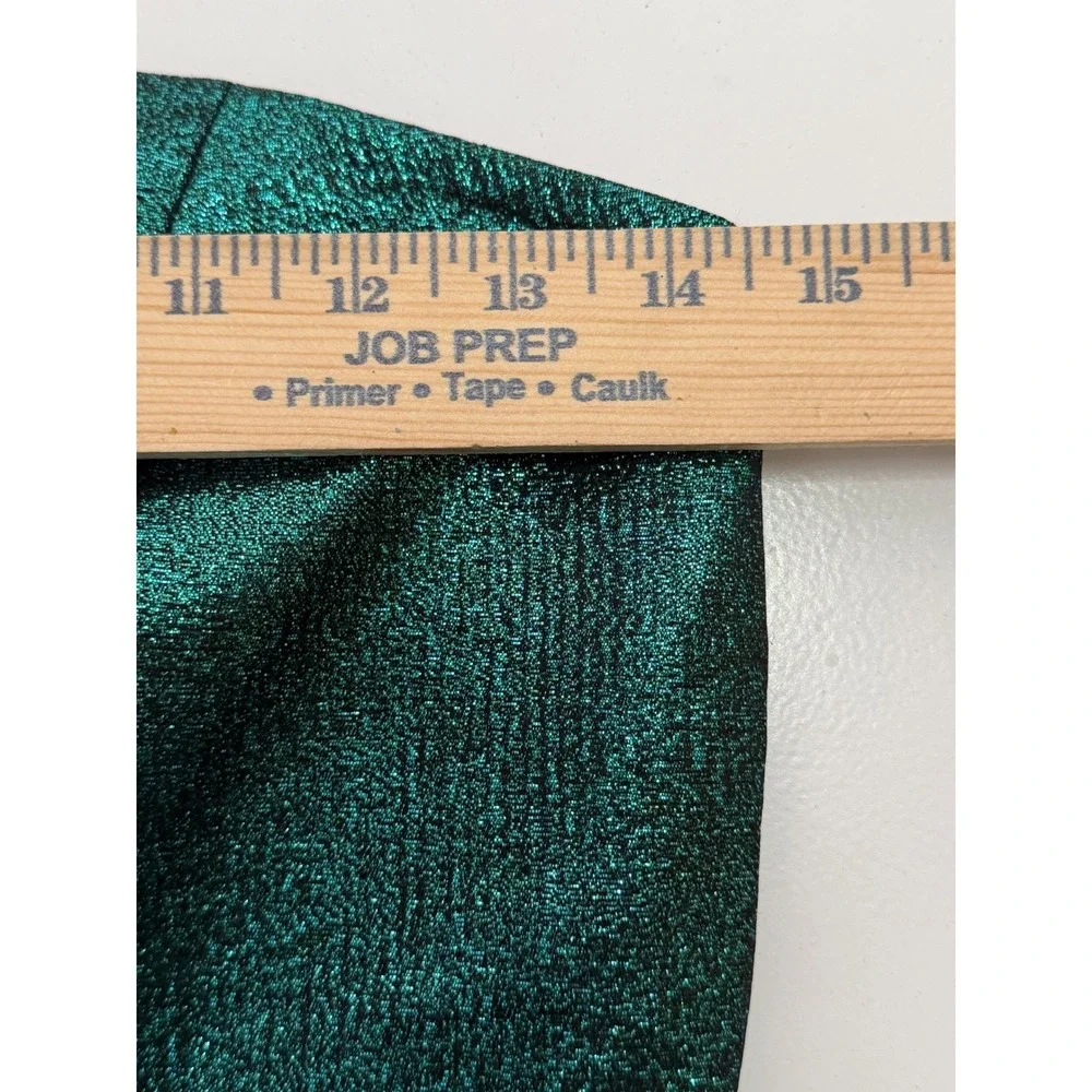 TIBI New York STRAPLESS Glitter LUREX Cocktail DRESS Green JACQUARD‎ $485 Sz 6